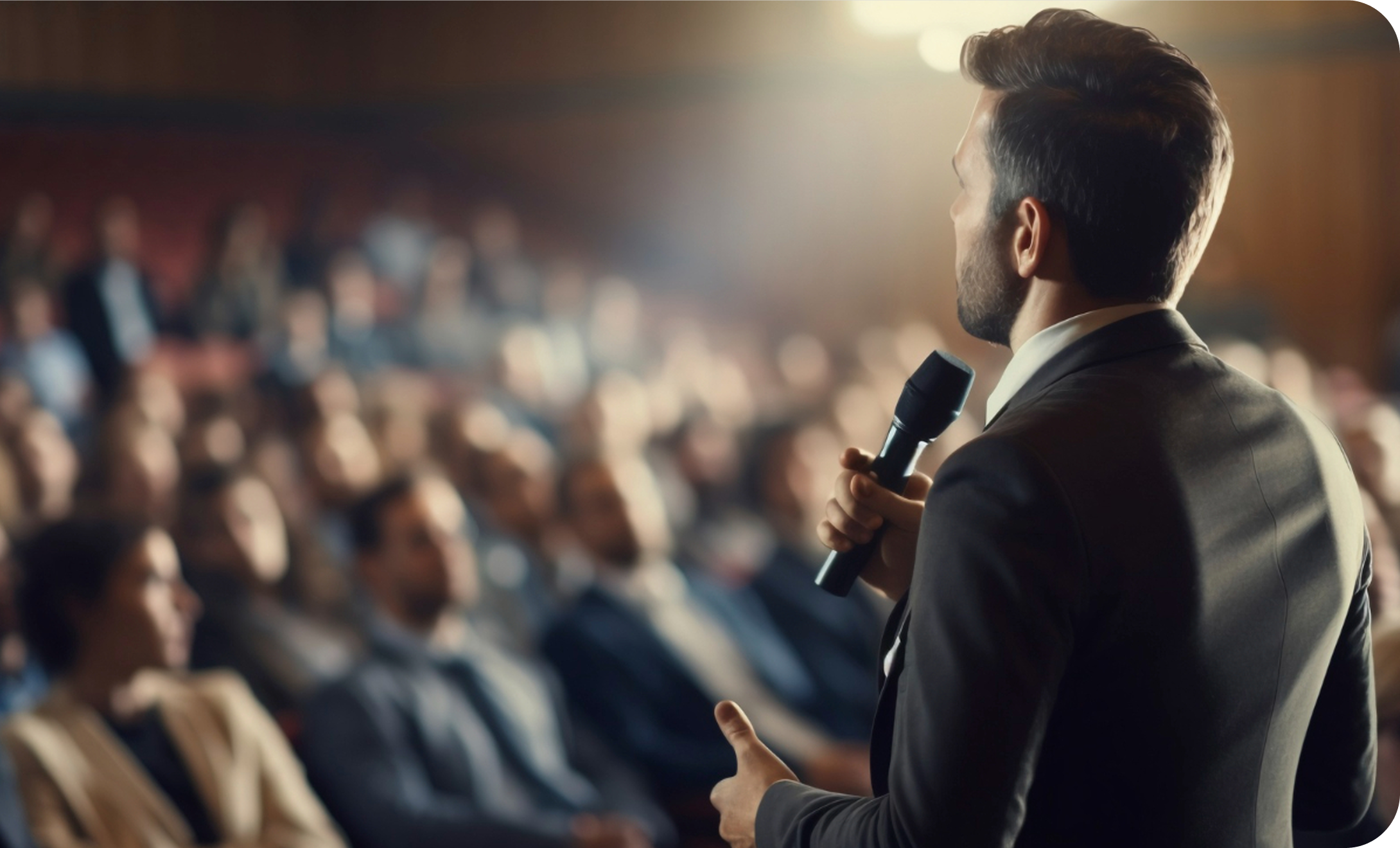 Speaker presenting to audience